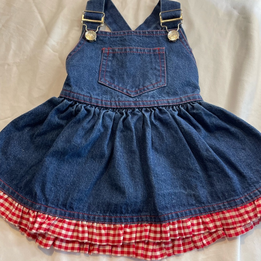 Vintage Denim Kids Overall Dress